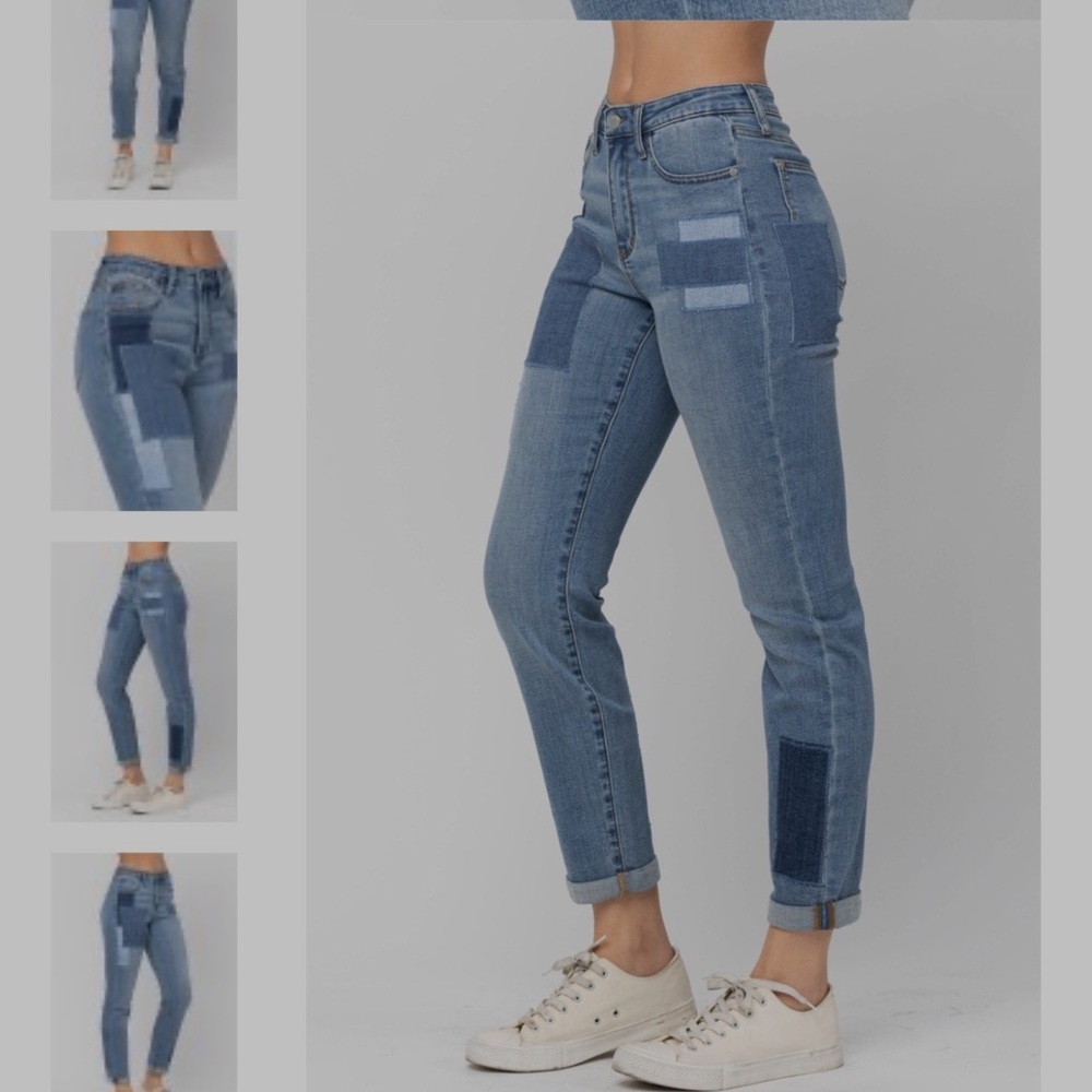 Patchwork Blue Jeans - image 3